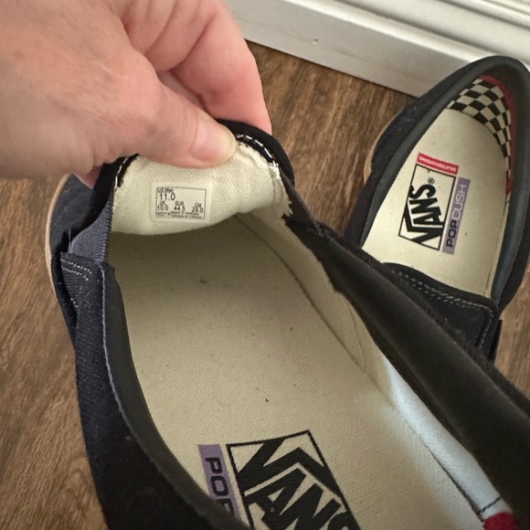 Vans Men's Black and Gum Slip-On Sneakers - Picture 2 of 4